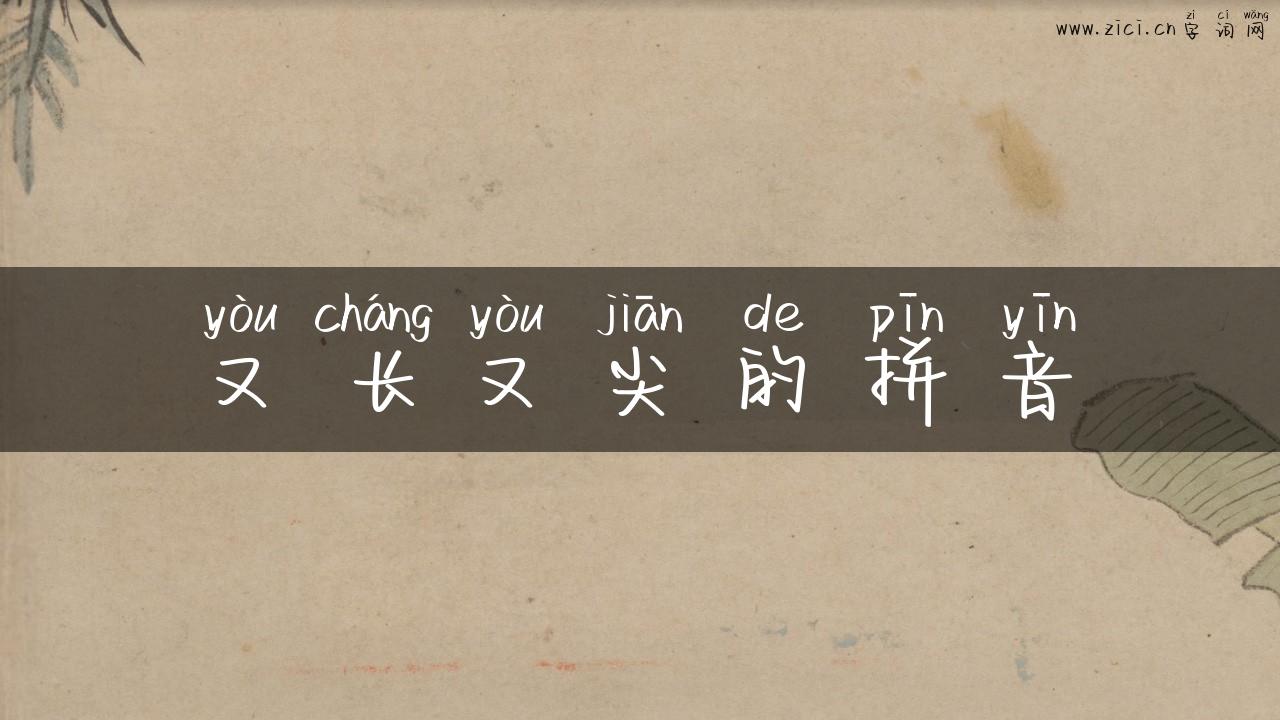 又长又尖的拼音