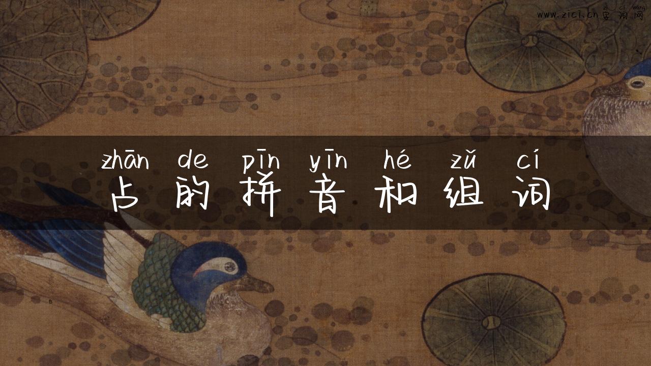 占的拼音和组词
