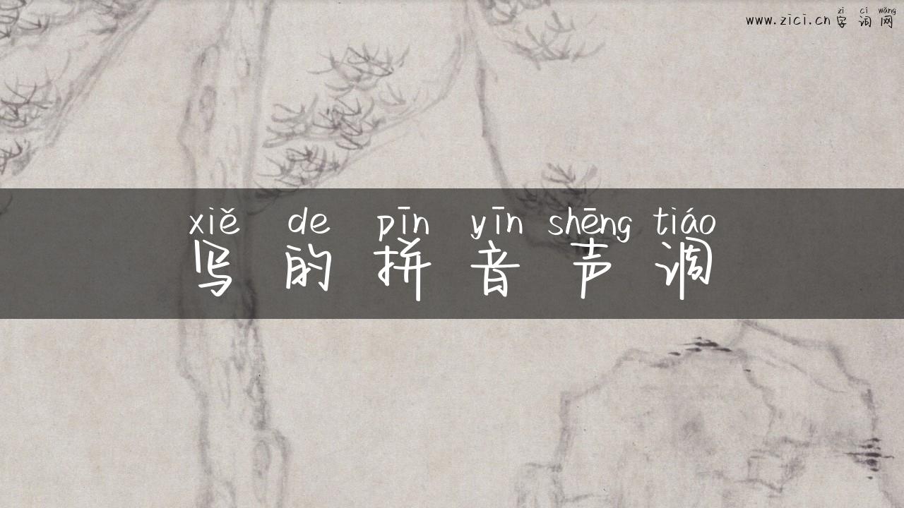 写的拼音声调