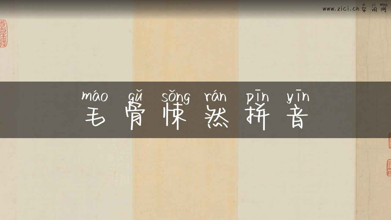 毛骨悚然拼音