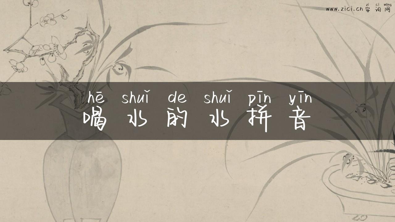 喝水的水拼音