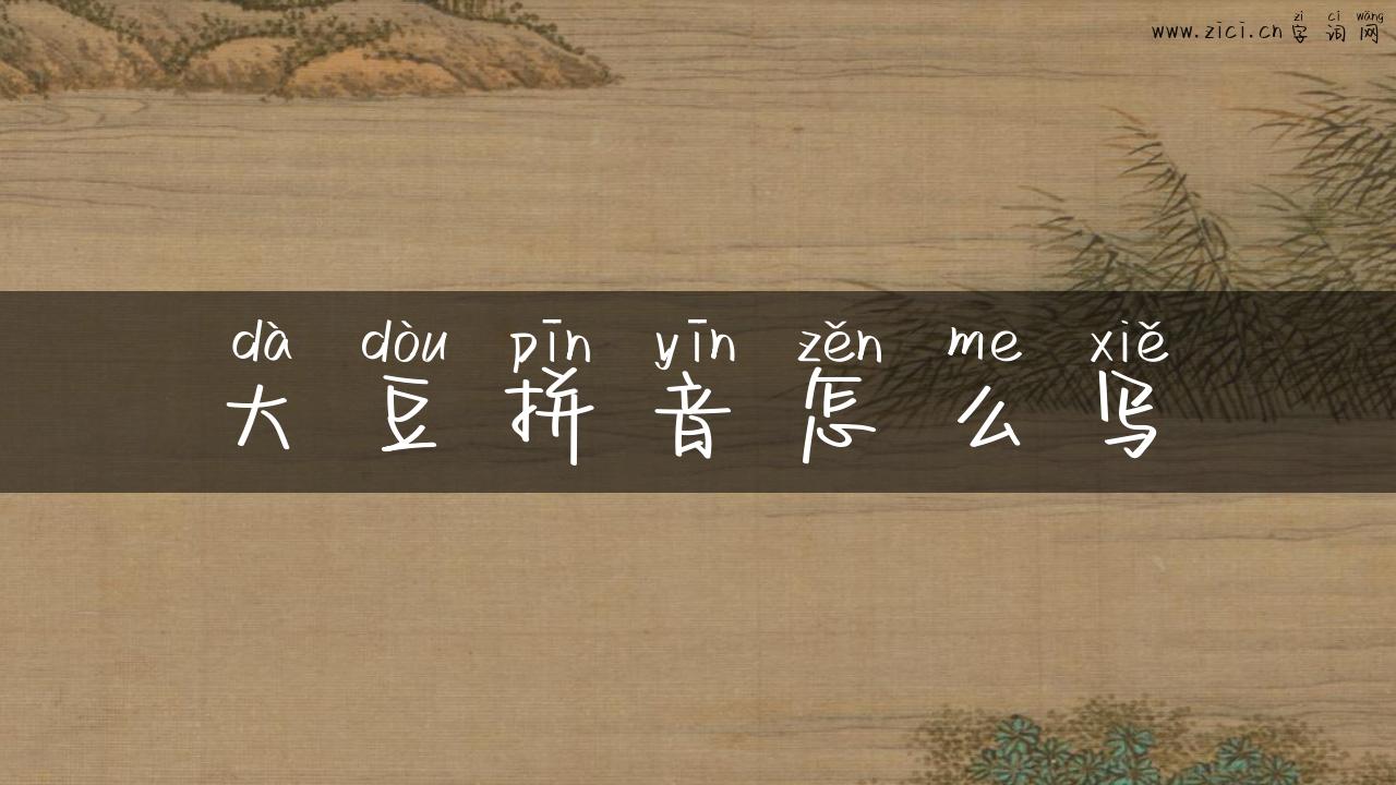 大豆拼音怎么写