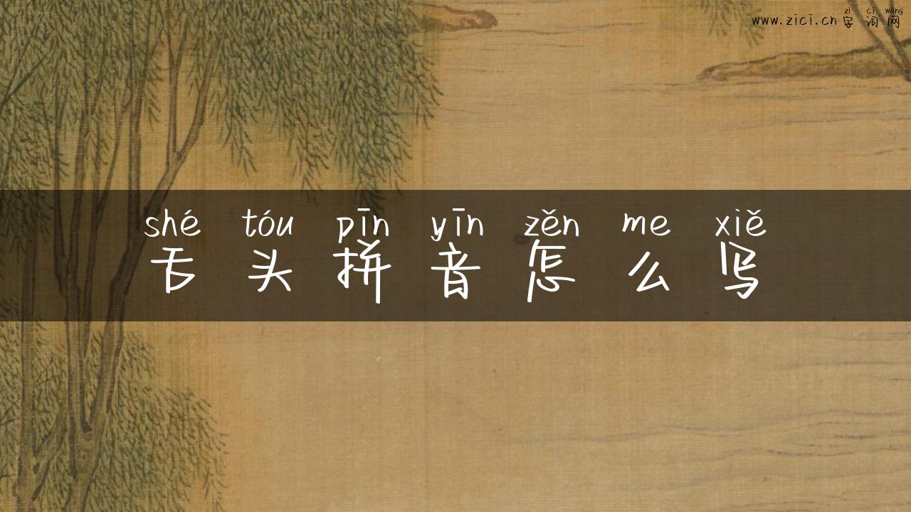 舌头拼音怎么写