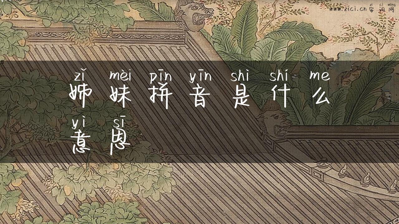 姊妹拼音是什么意思