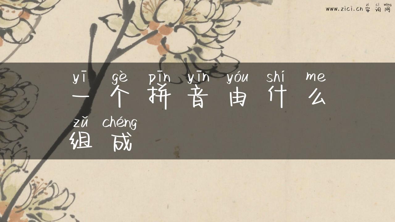 一个拼音由什么组成