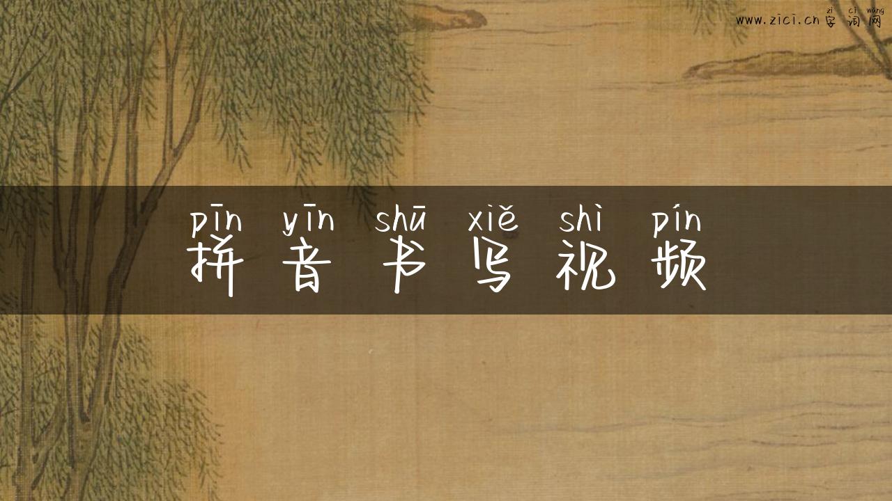拼音书写视频