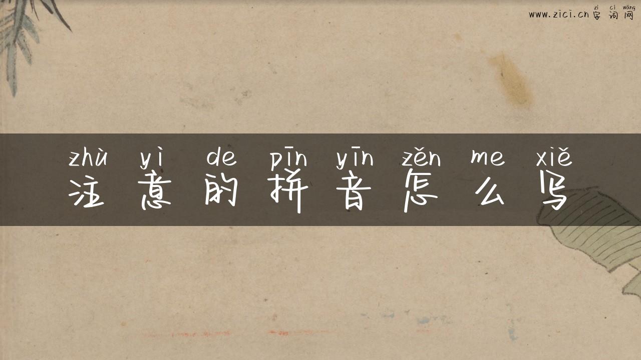 注意的拼音怎么写
