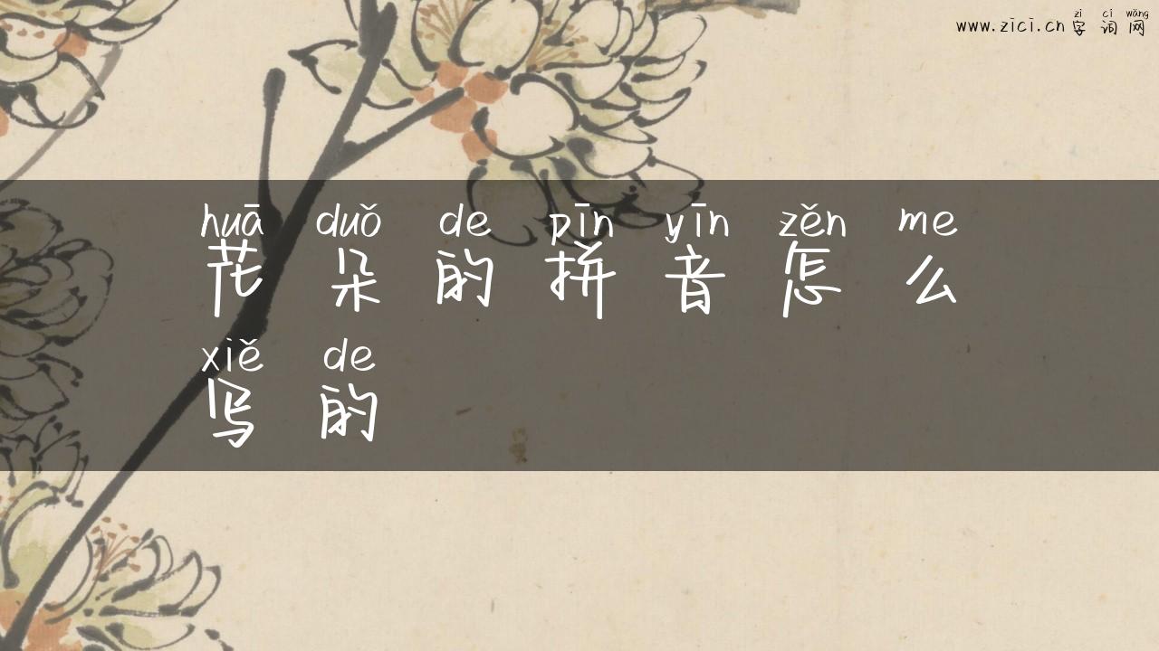 花朵的拼音怎么写的