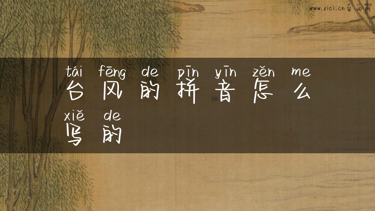 台风的拼音怎么写的