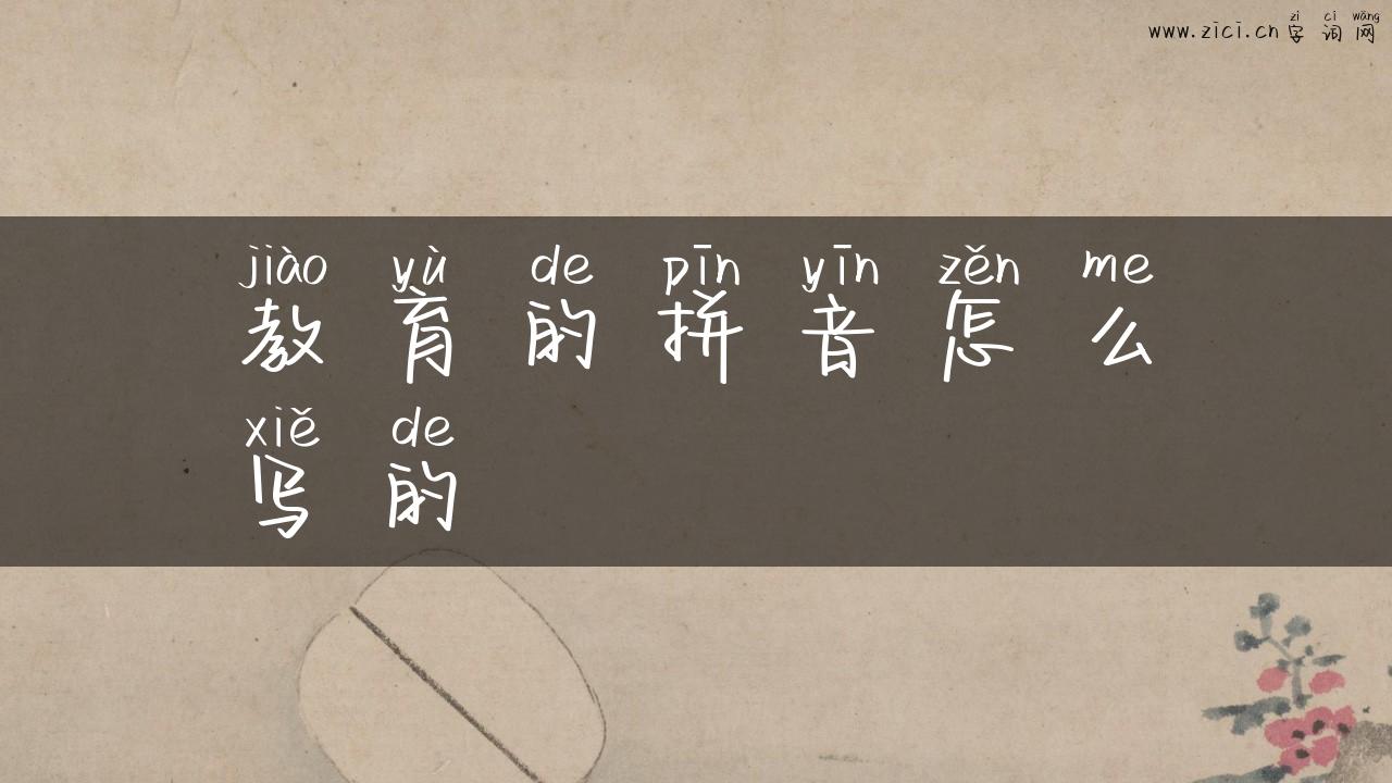 教育的拼音怎么写的