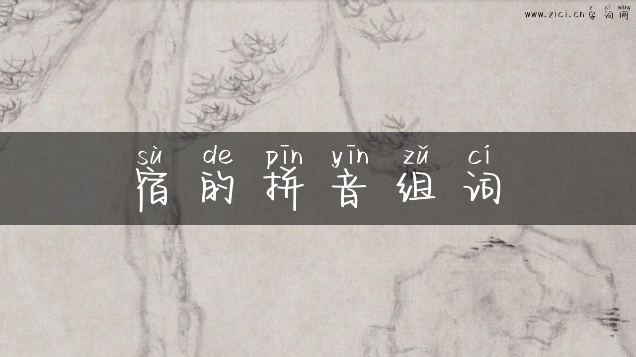 宿的拼音组词