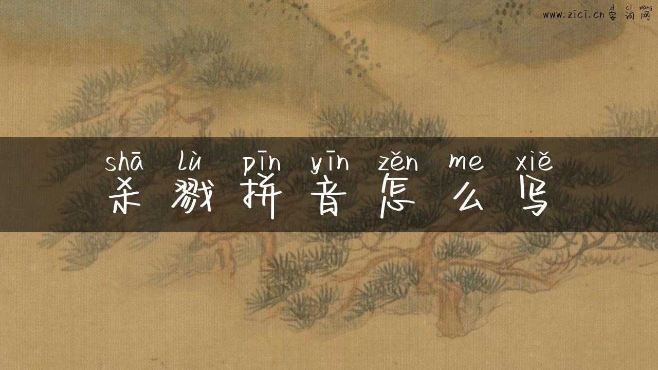 杀戮拼音怎么写