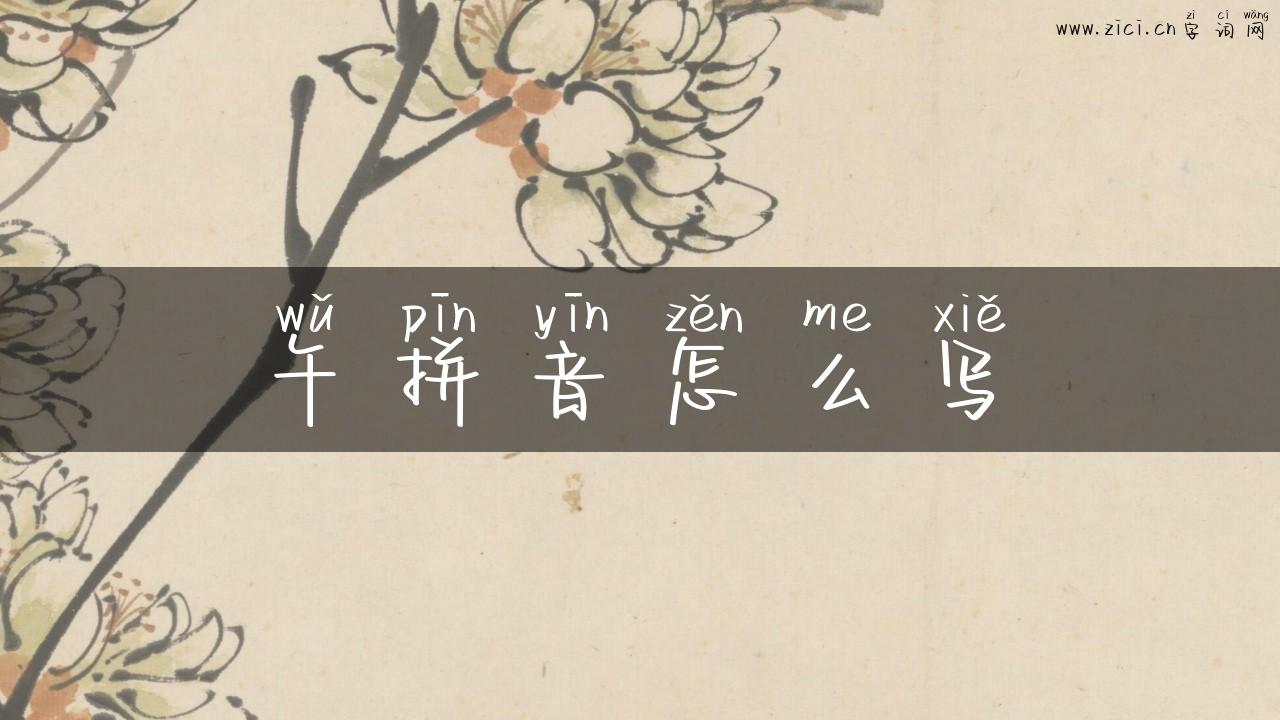 午拼音怎么写
