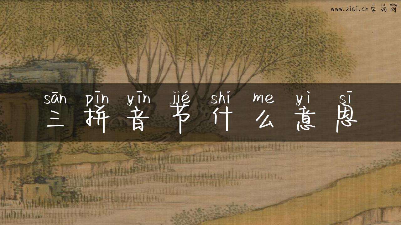 三拼音节什么意思