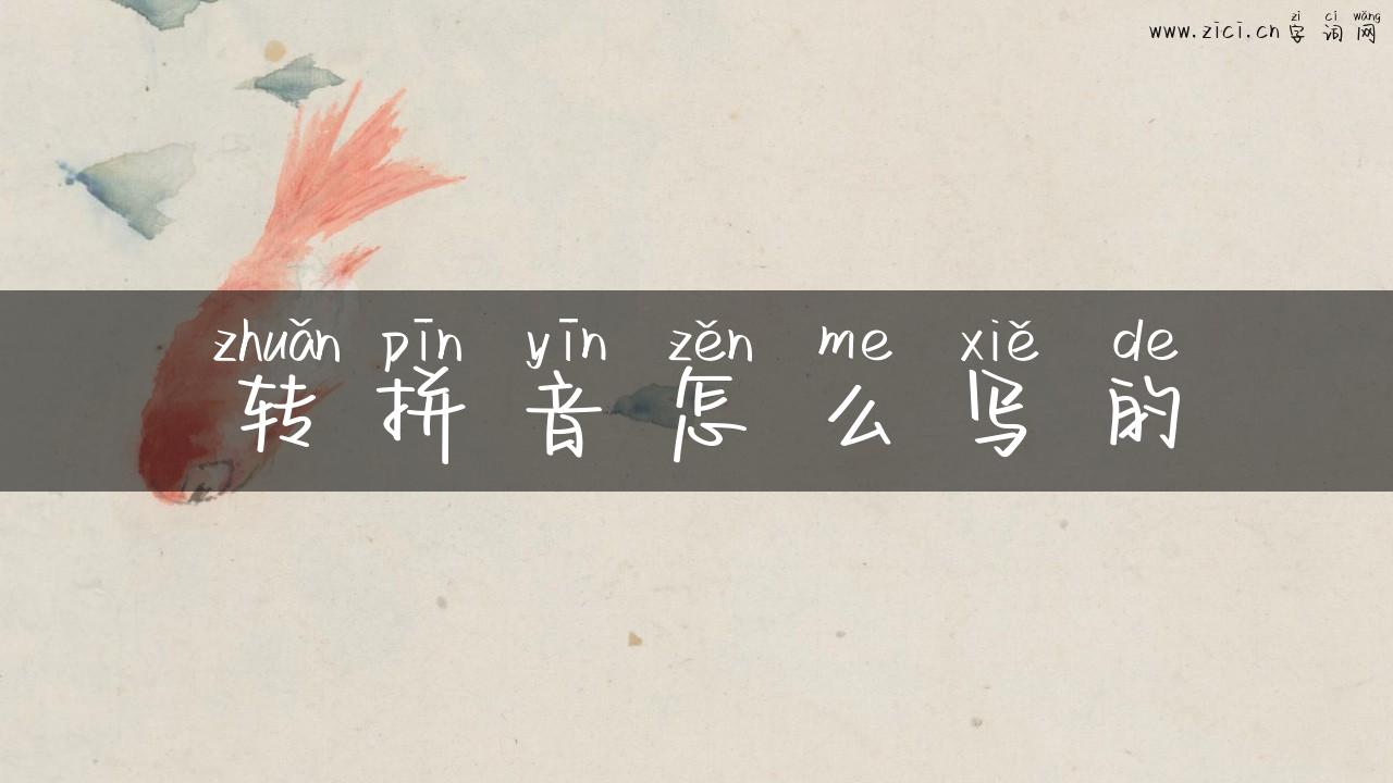 转拼音怎么写的
