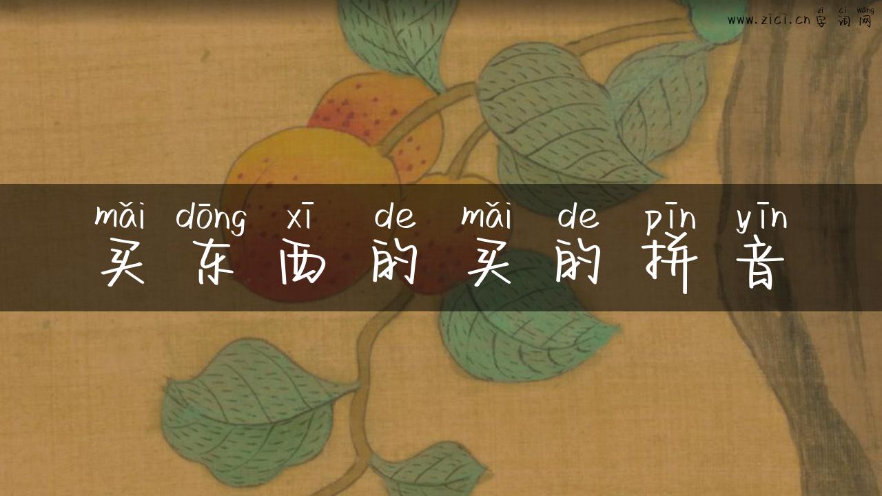 买东西的买的拼音