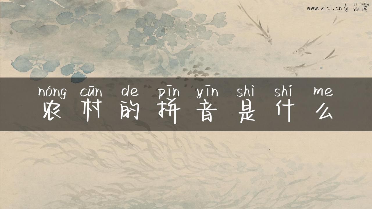农村的拼音是什么