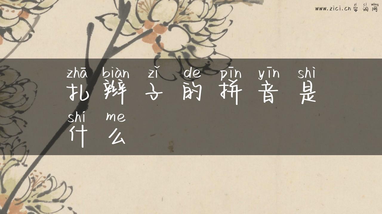 扎辫子的拼音是什么