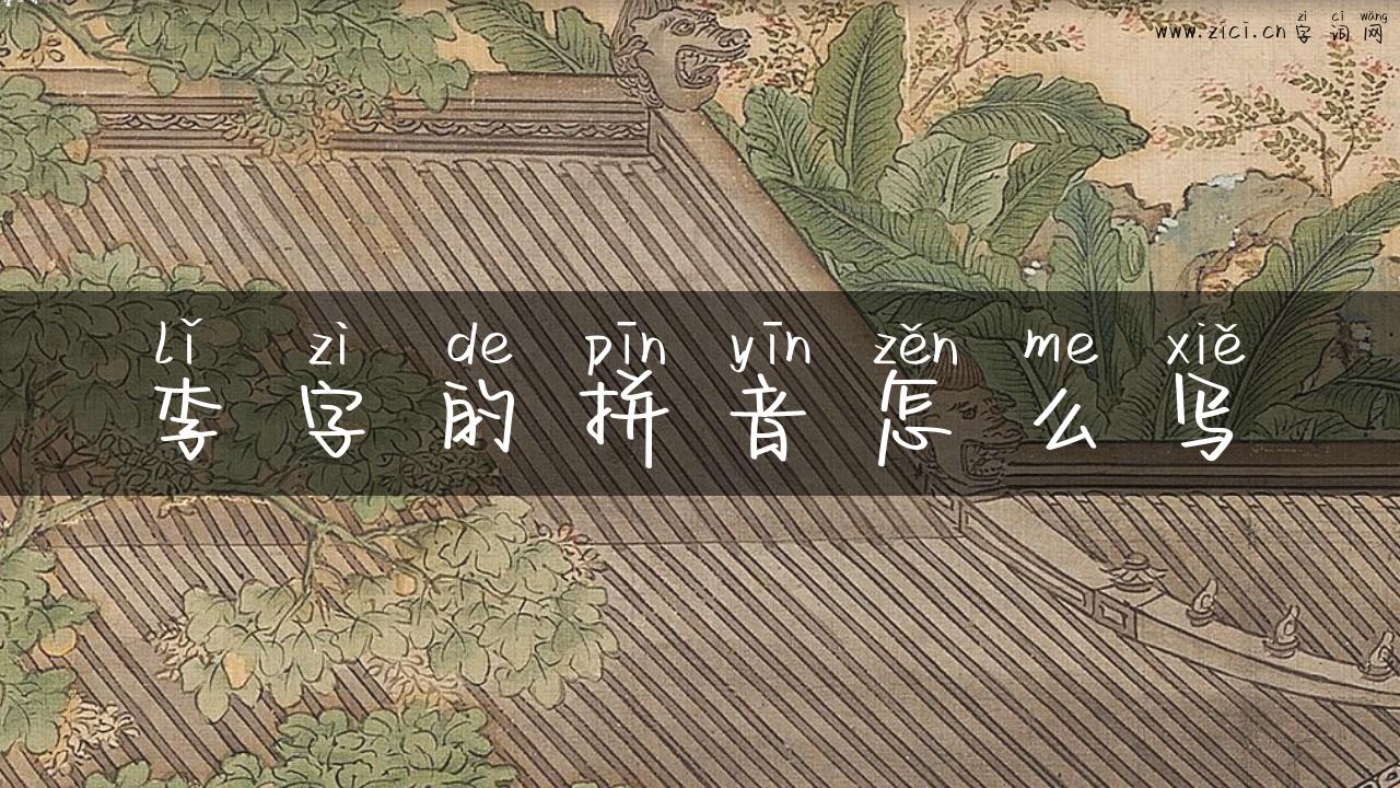 李字的拼音怎么写