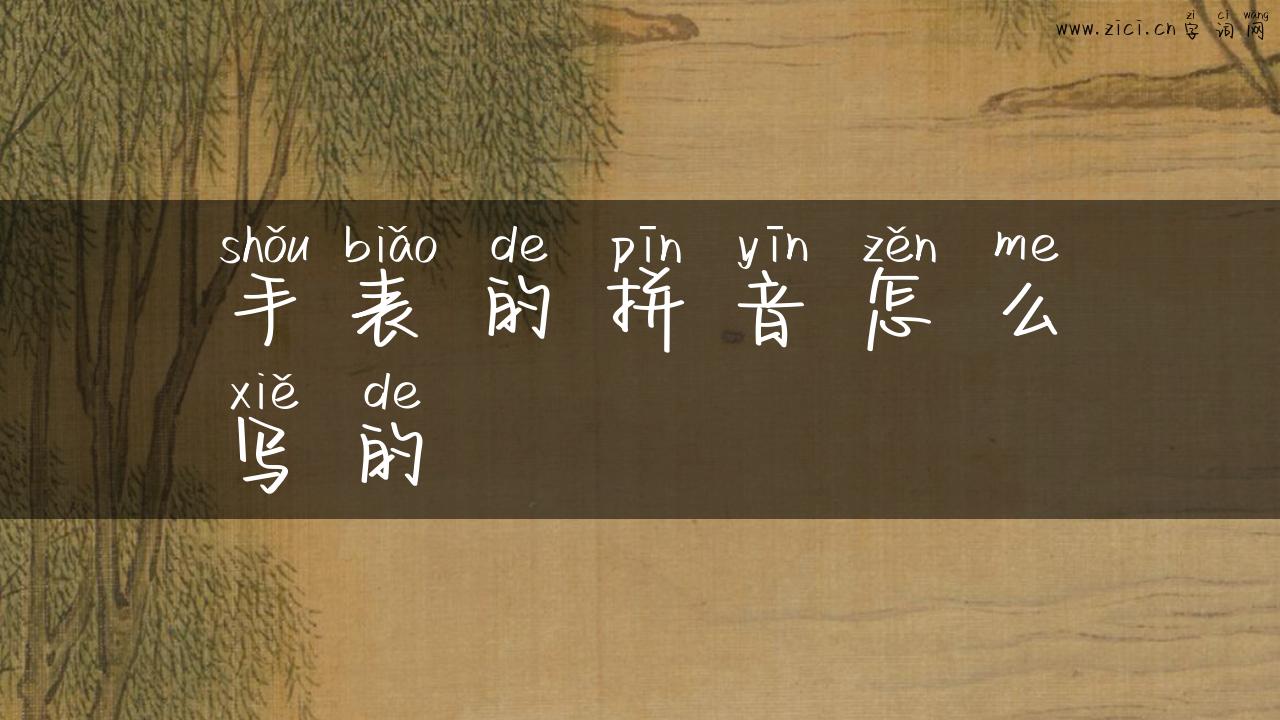 手表的拼音怎么写的