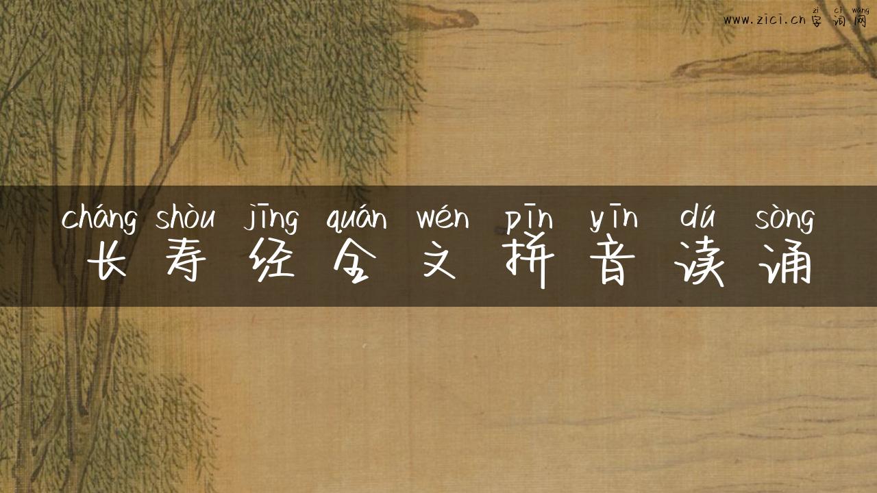 长寿经全文拼音读诵