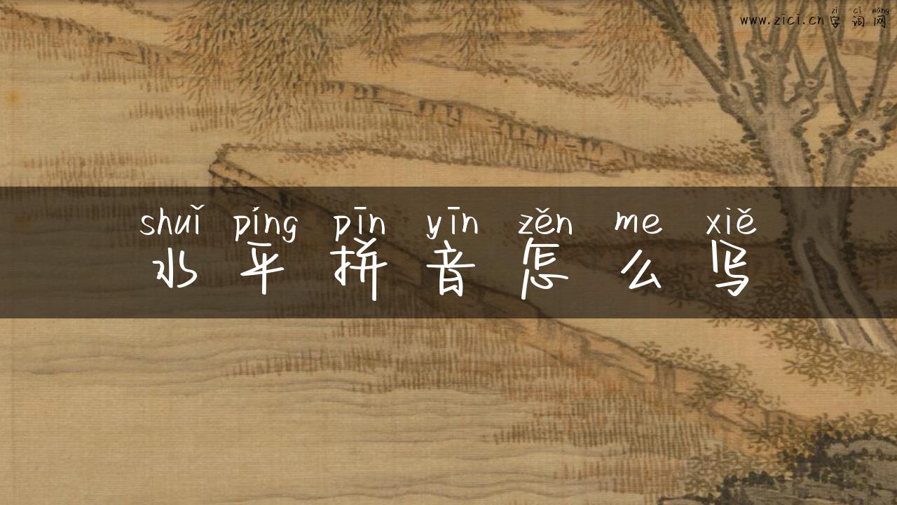 水平拼音怎么写