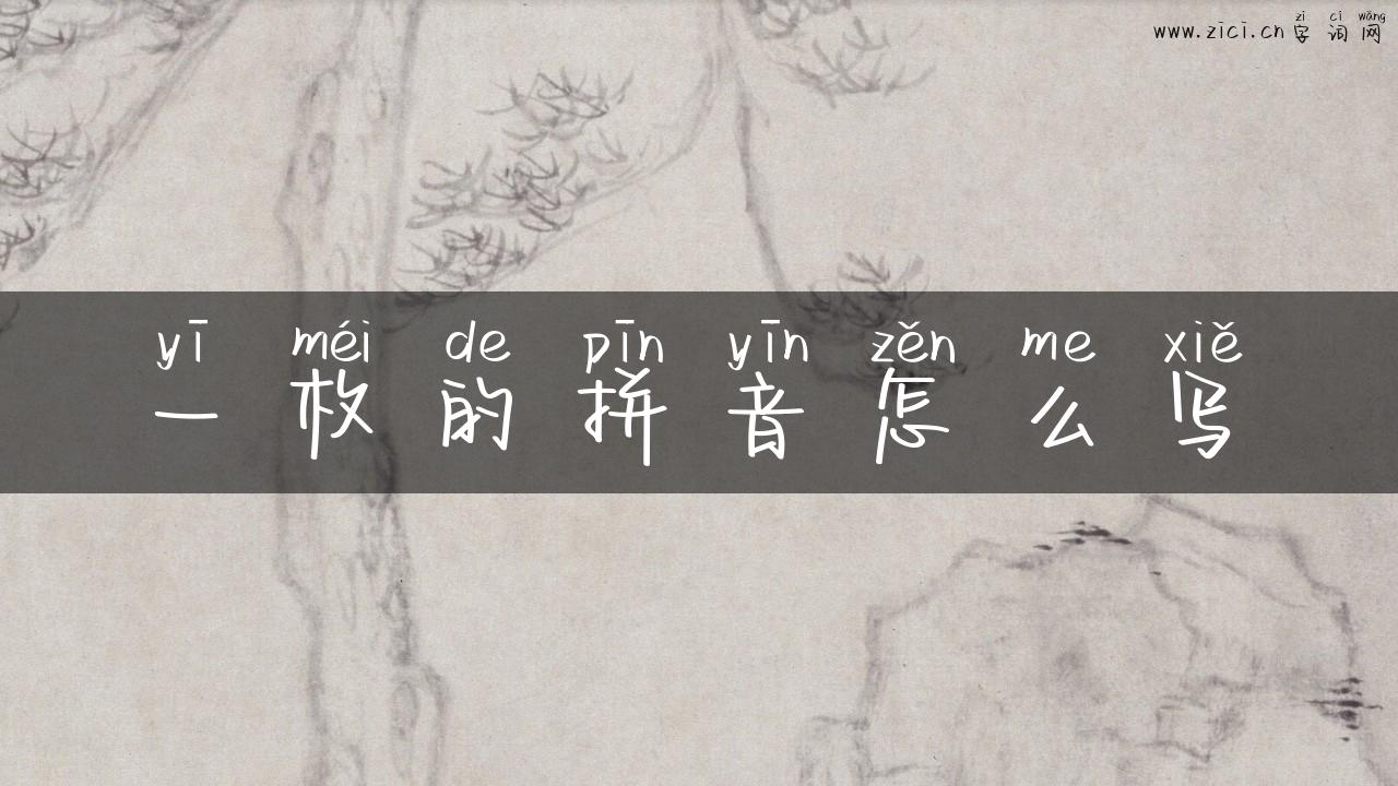 一枚的拼音怎么写