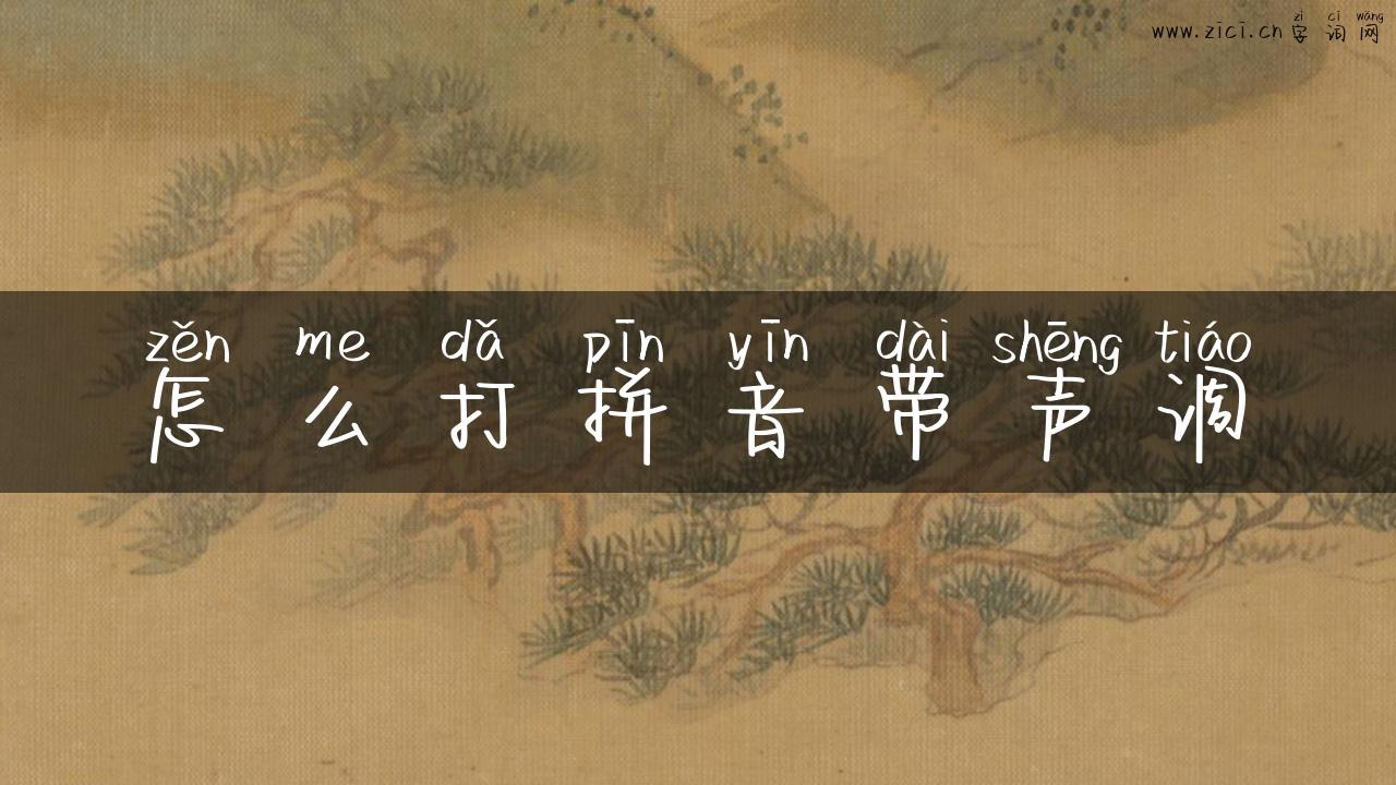 怎么打拼音带声调