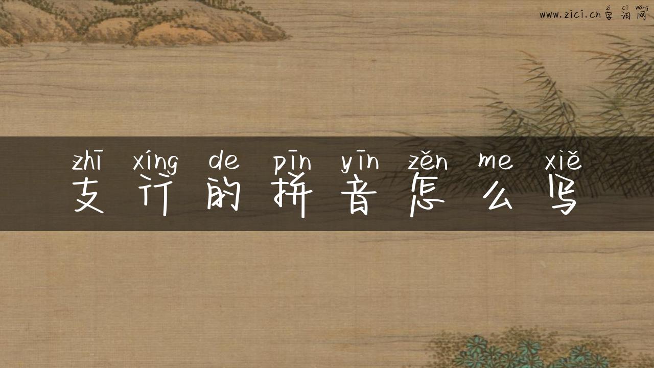 支行的拼音怎么写