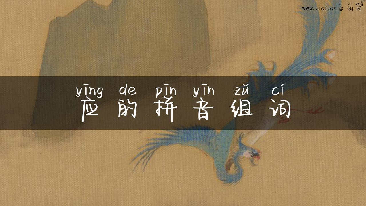 应的拼音组词