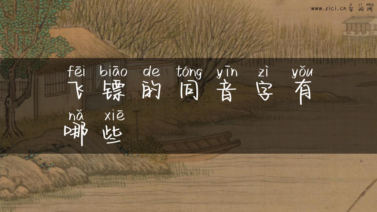 飞镖的同音字有哪些