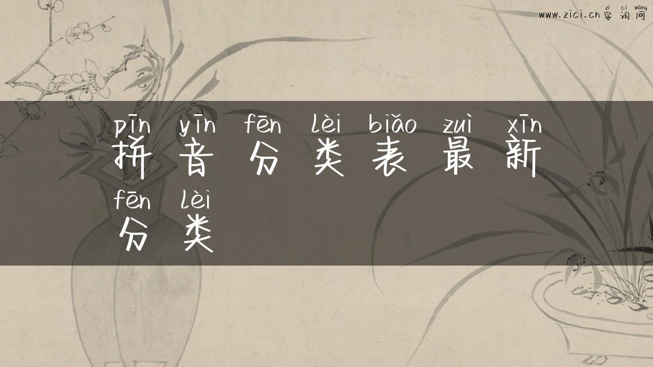 拼音分类表最新分类