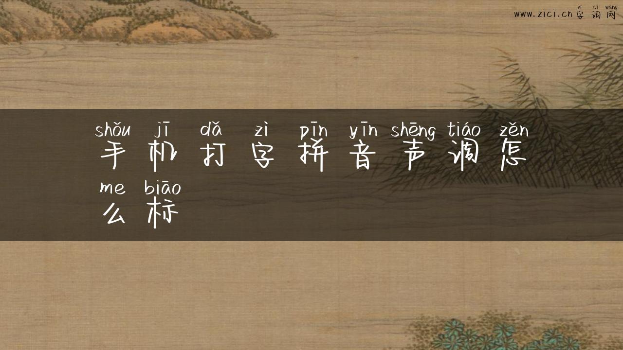 手机打字拼音声调怎么标