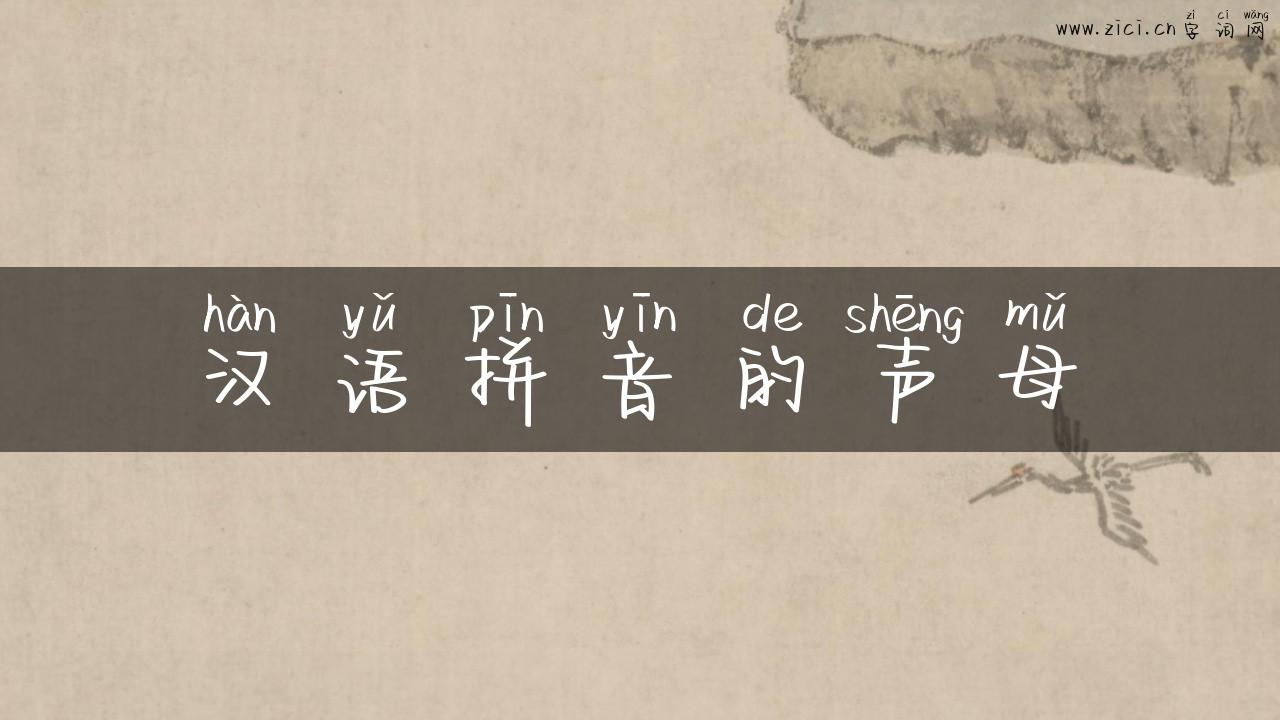 汉语拼音的声母