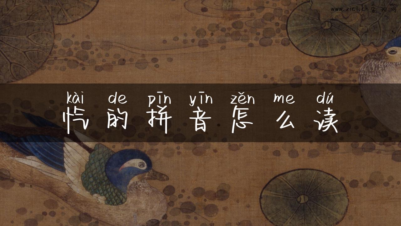 忾的拼音怎么读