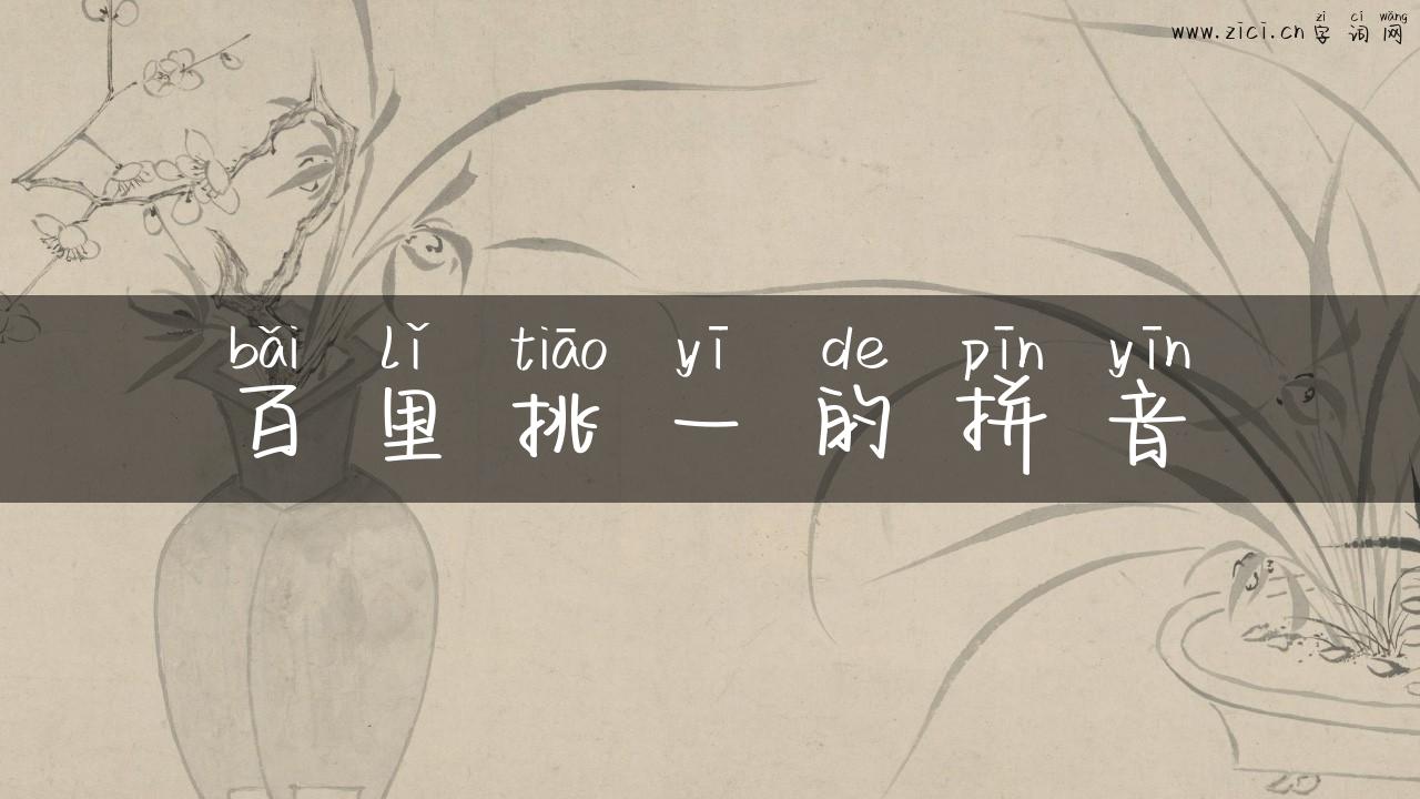 百里挑一的拼音