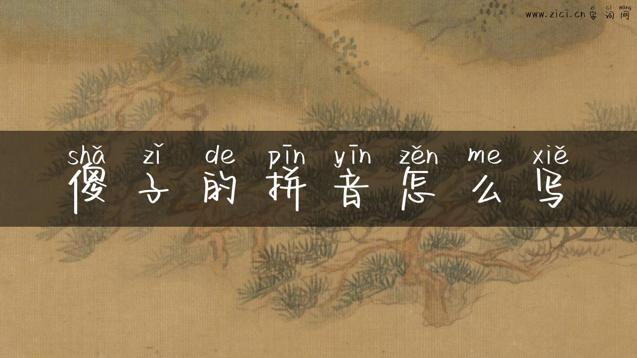 傻子的拼音怎么写