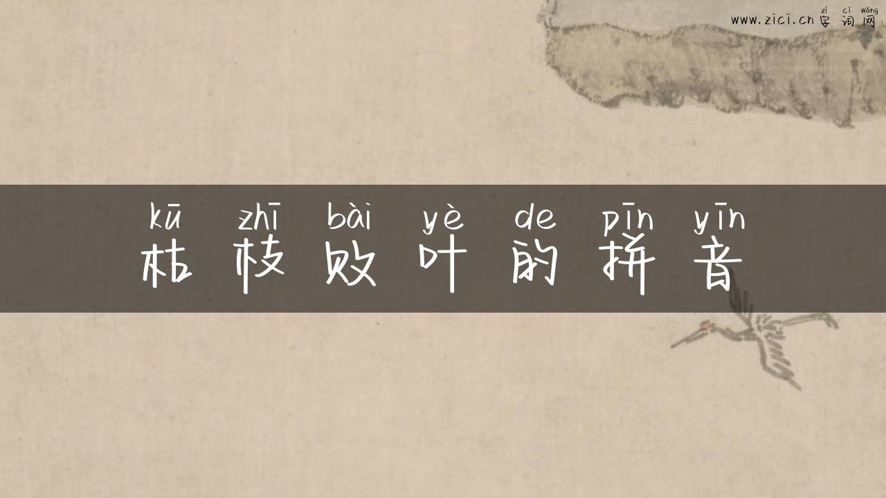 枯枝败叶的拼音