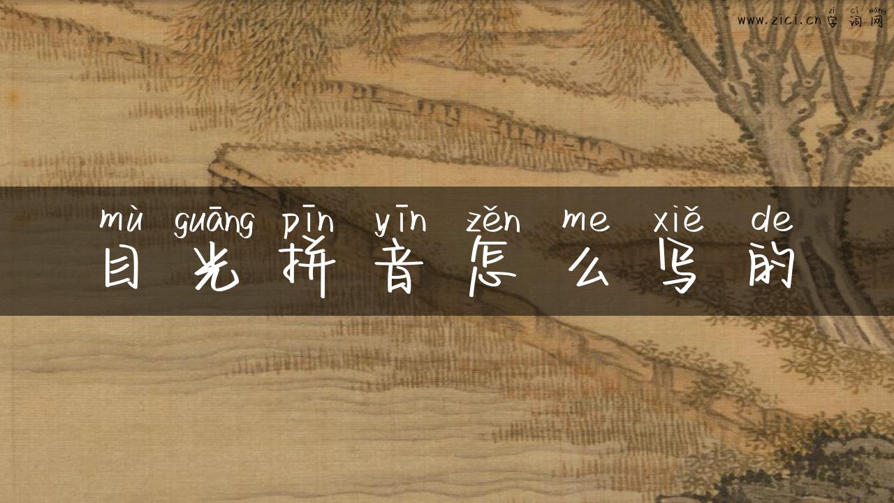 目光拼音怎么写的