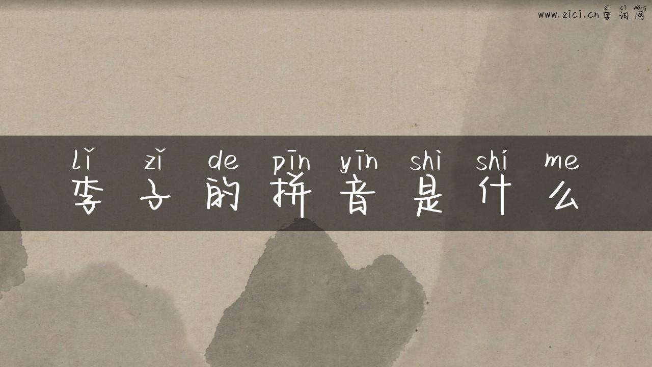 李子的拼音是什么