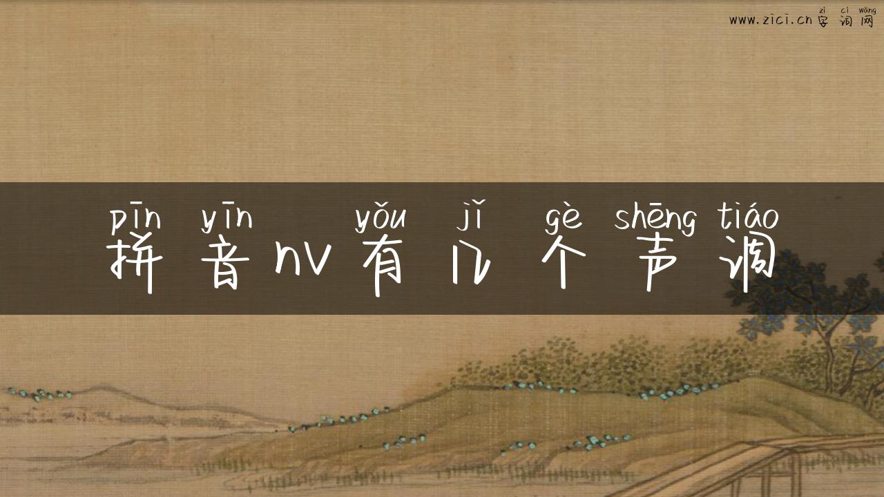 拼音nv有几个声调