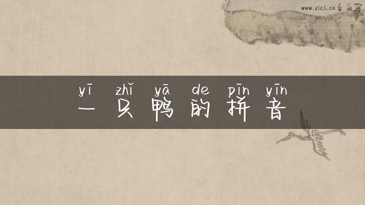 一只鸭的拼音