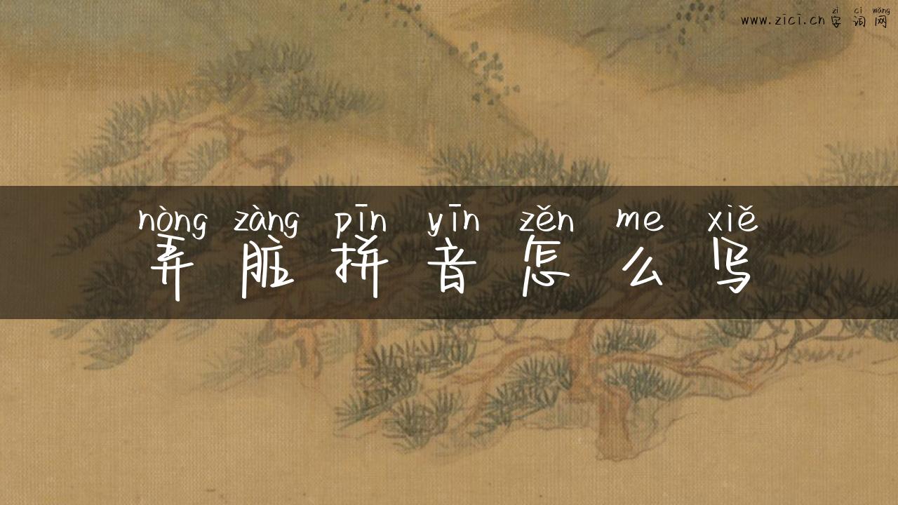 弄脏拼音怎么写