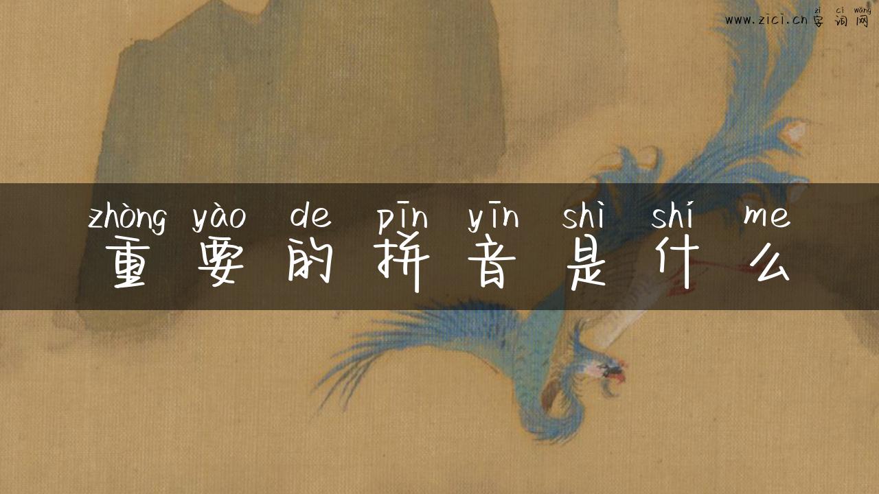重要的拼音是什么