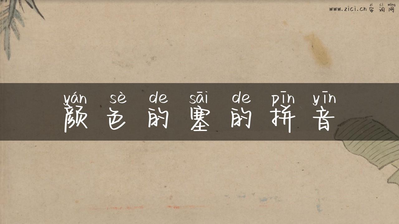 颜色的塞的拼音