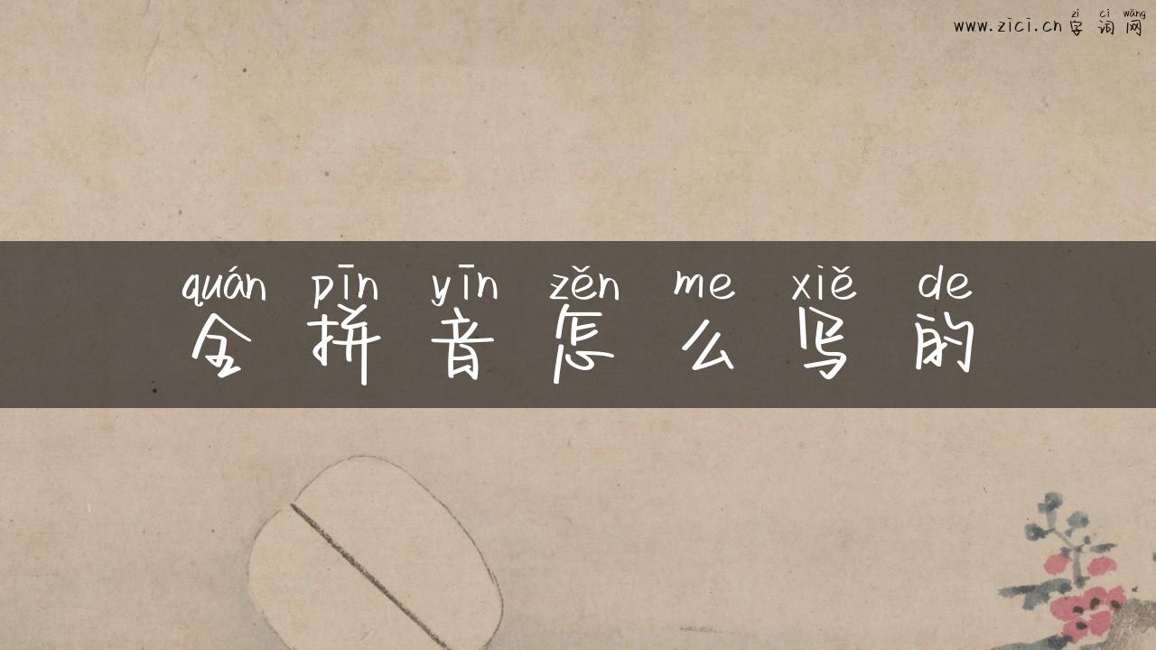 全拼音怎么写的
