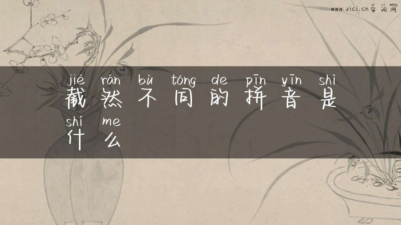 截然不同的拼音是什么