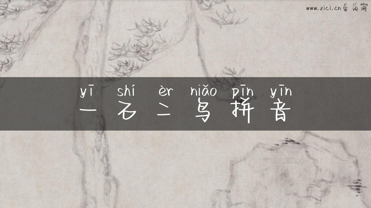 一石二鸟拼音