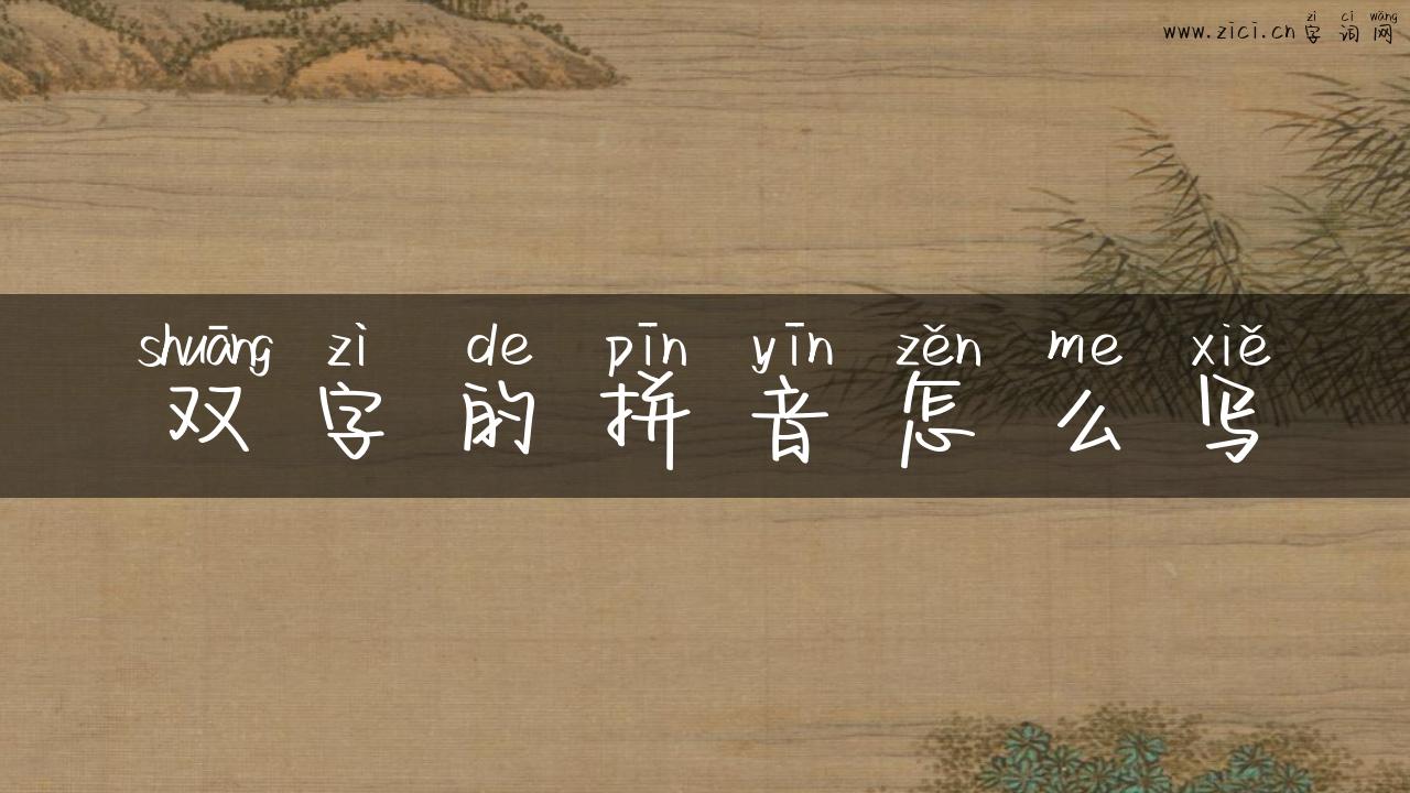 双字的拼音怎么写