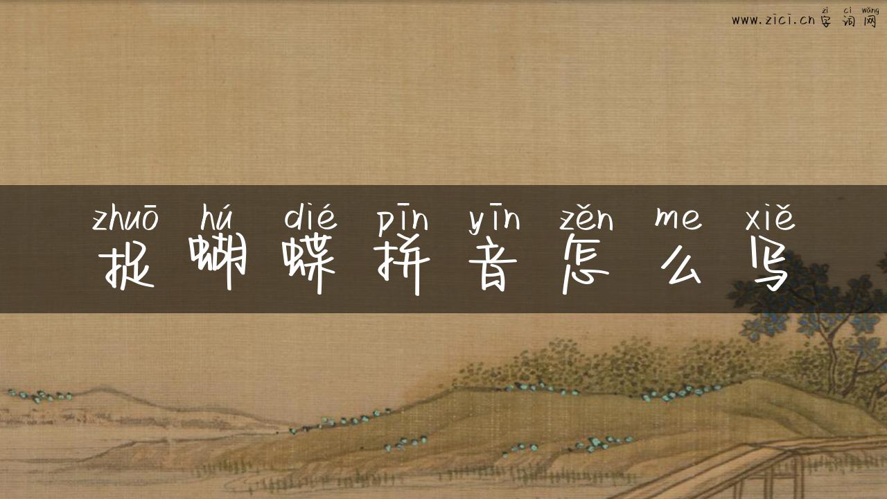 捉蝴蝶拼音怎么写